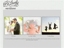 Tablet Screenshot of belovelyphotography.com